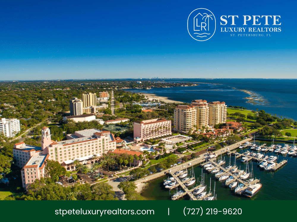 St. Pete Luxury Realtors St. Petersburg, FL skyline with marina view