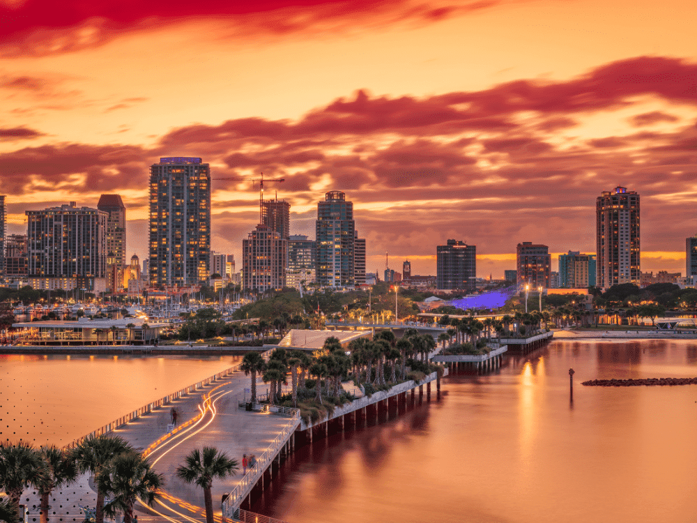St. Petersburg, FL marina view.