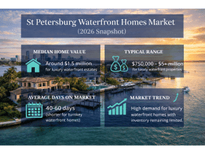 St. Petersburg Waterfront Homes Market Snapshot for 2026 with median value, typical price range, and market trends